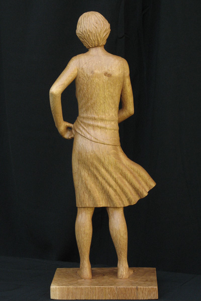 mens menselijk human vrouw female portret portrait  hout wood houten beeld wooden sculpture houtkunst kunst art figuratief realisme realistisch realistic